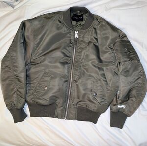 Dark Olive Green Fabletics Bomber Jacket
